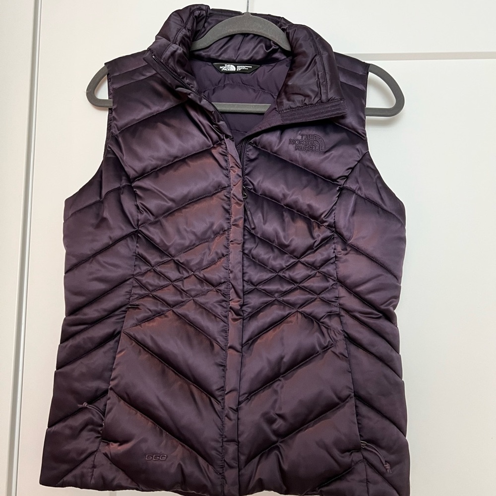 Purple Puffy North Face Vest